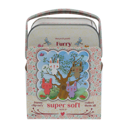 Llavero de Peluche Sorpresa. Con Latita coleccionables Furry Foo foo's