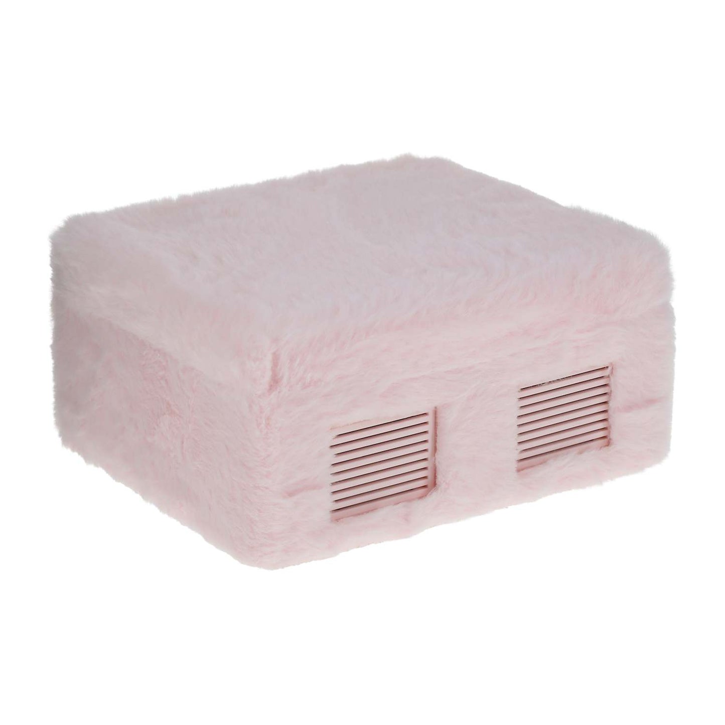 Reproductor de CD con bocinas retro forrado en peluche y también reproduce radio y Bluetooth. Cualquier dispositivo. 21x16x12 aprox
