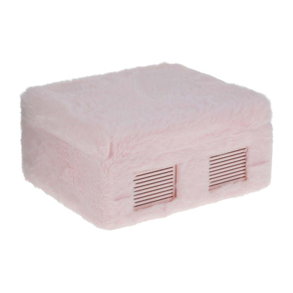 Reproductor de CD con bocinas retro forrado en peluche y también reproduce radio y Bluetooth. Cualquier dispositivo. 21x16x12 aprox