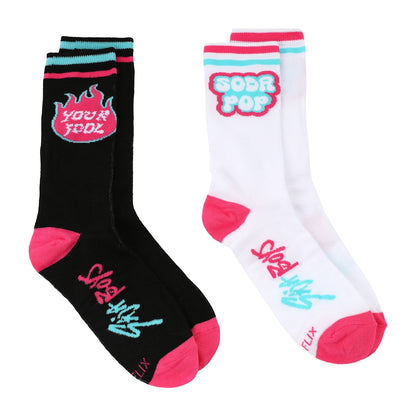 Juniors K-Pop Demon Hunters Saja Boys calcetas 2-Pares con latita