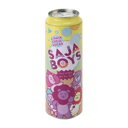 Juniors K-Pop Demon Hunters Saja Boys calcetas 2-Pares con latita
