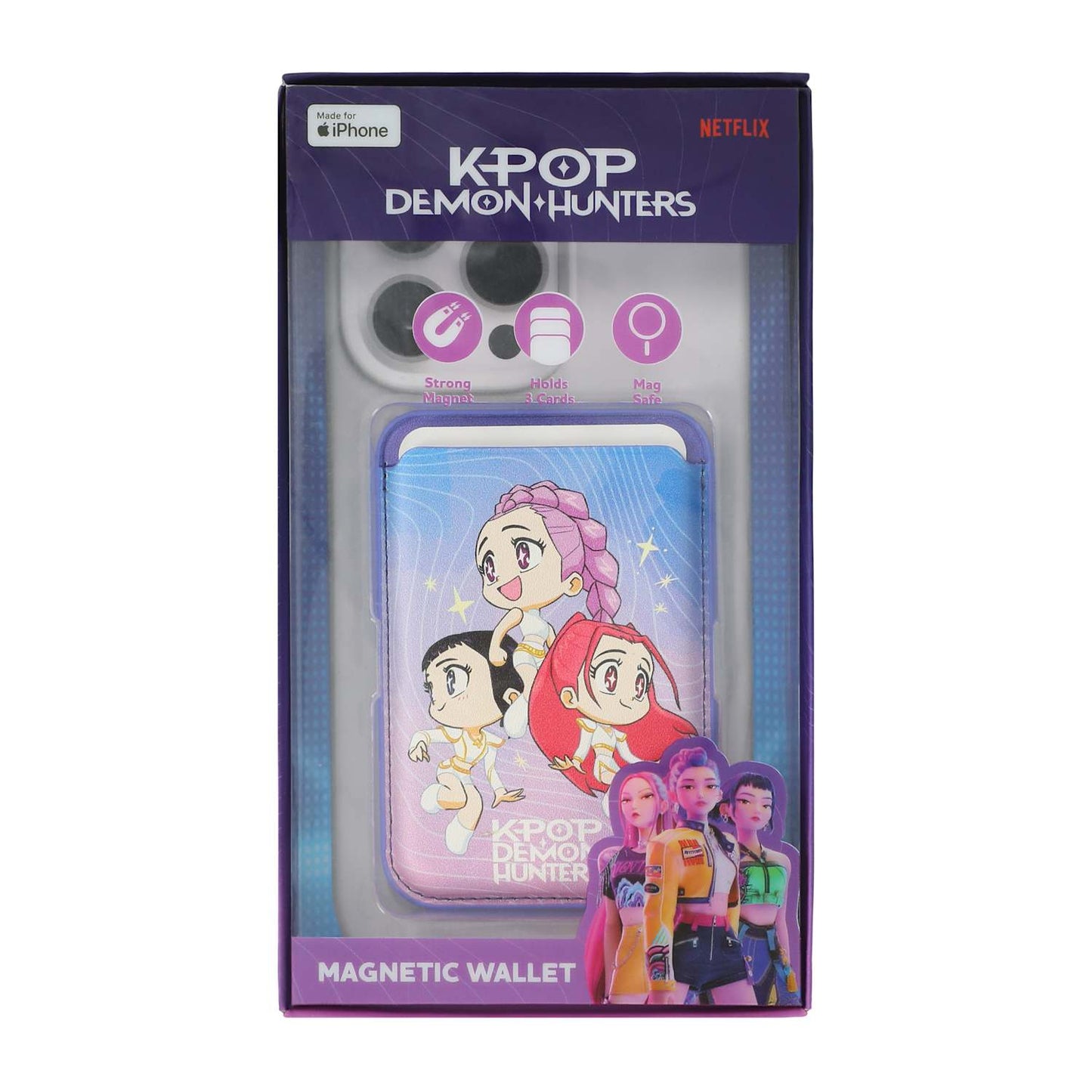 Netflix K-Pop Demon Hunters cartera Magnetica Para telefono