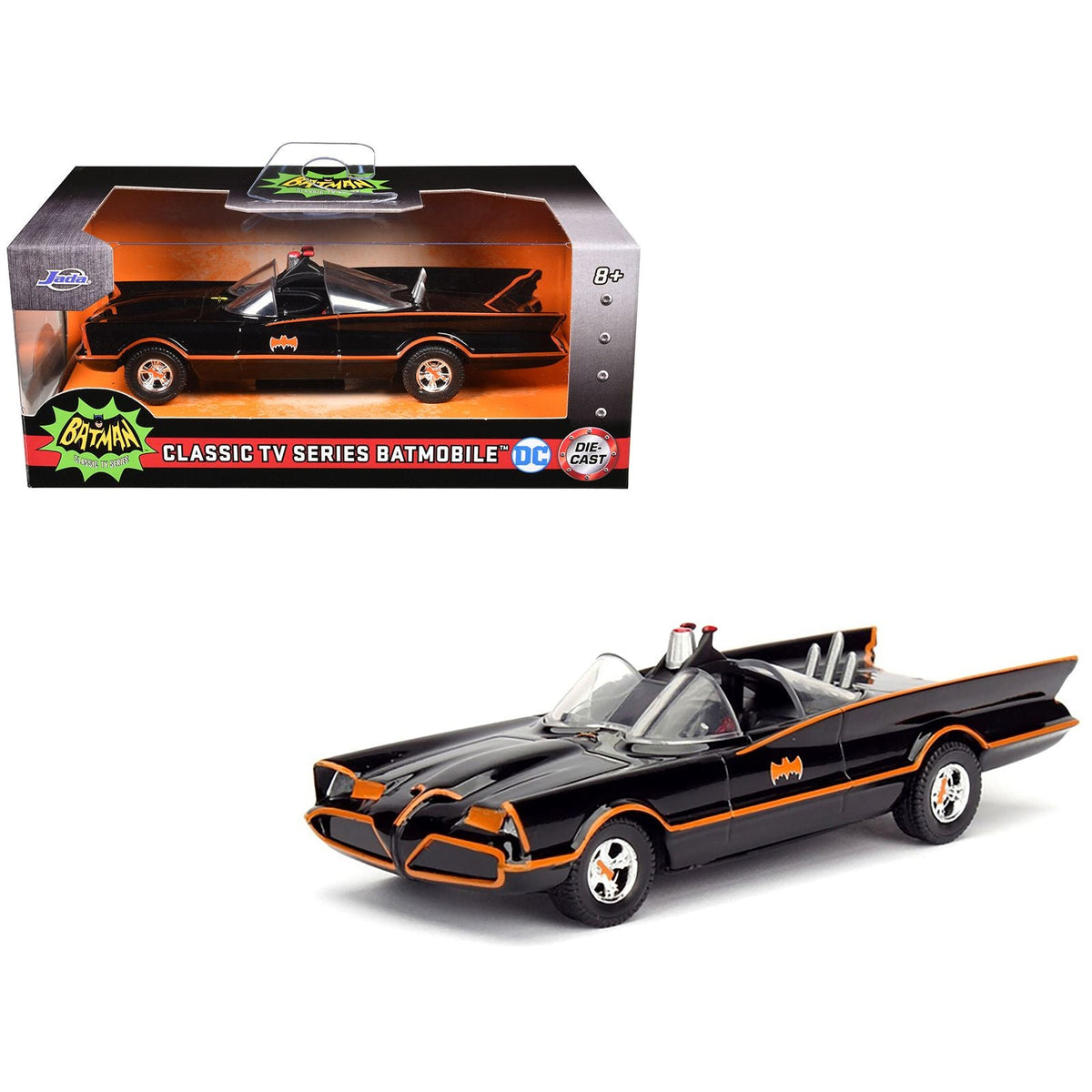 Jada Diecast Escala 1:32 Batimóvil Classic TV Series Negro