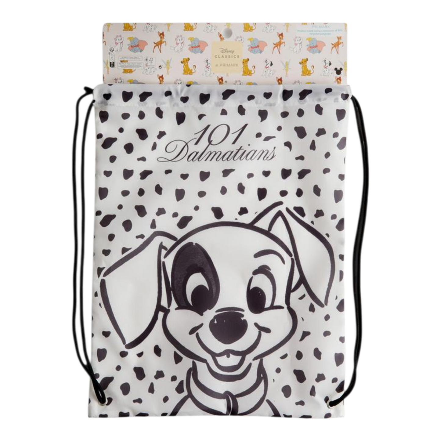 101 Dalmatas Bolsa costalito/morral de cuerdas de loneta 30x40 aprox