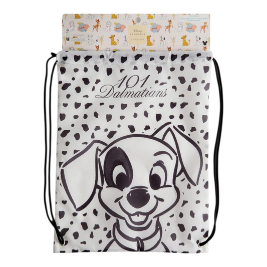 101 Dalmatas Bolsa costalito/morral de cuerdas de loneta 30x40 aprox