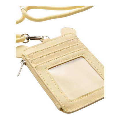 Pooh Tarjetero. Con monedero y lazo para colgarse tipo gafete/Crossbody