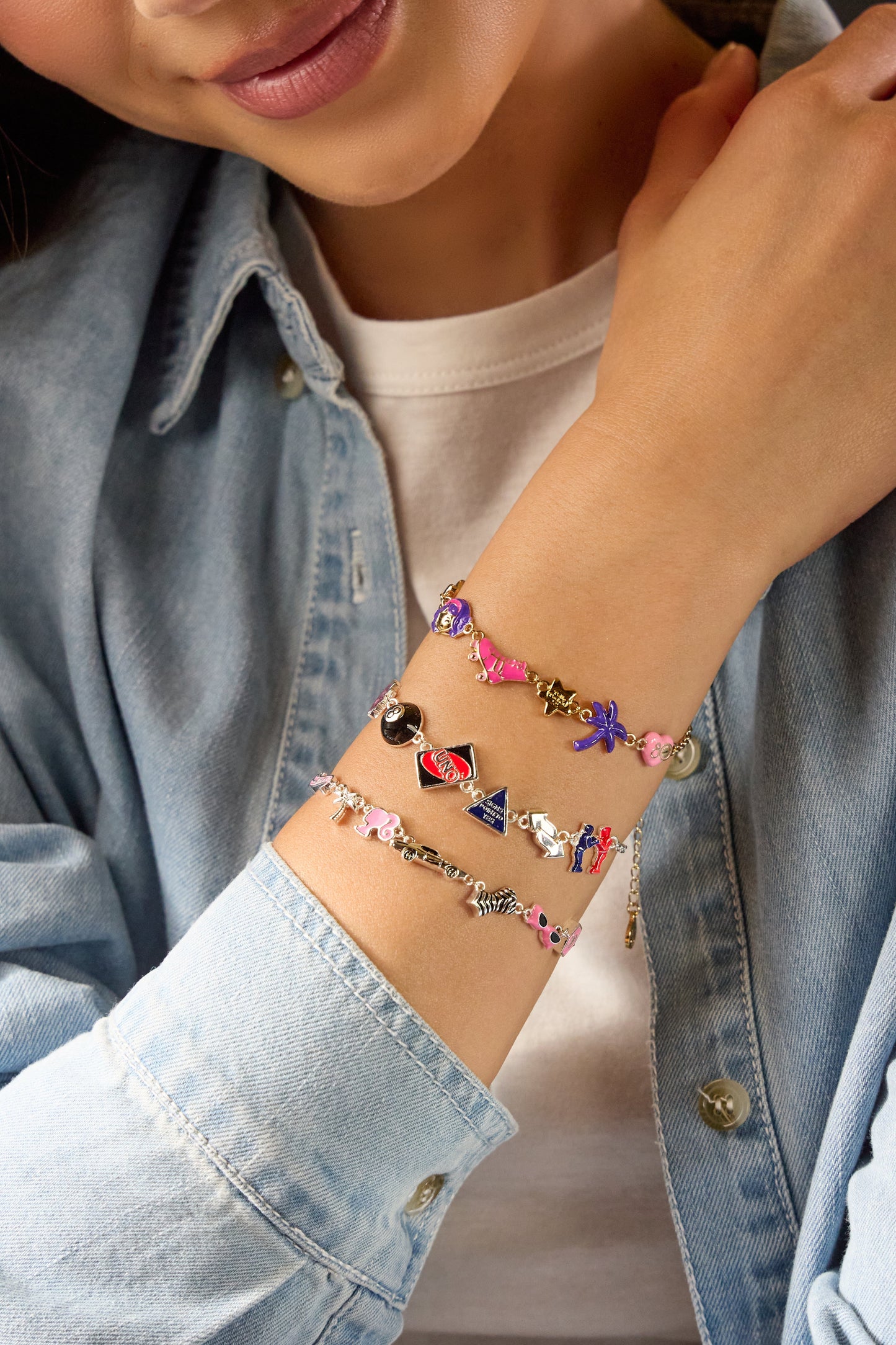 ENTREGA INMEDIATA Pulsera Mattel® 80th Barbie™ x Polly Pocket® Alex+Ani ORIGINAL Joyeria Original Licencia Mattel