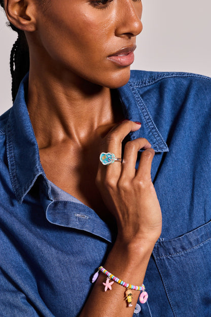 Anillo Edición Limitada Polly Pocket™ Pool Party Alex+Ani ORIGINAL Joyeria Original Licencia Mattel