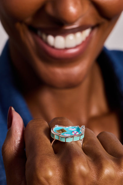 Anillo Edición Limitada Polly Pocket™ Pool Party Alex+Ani ORIGINAL Joyeria Original Licencia Mattel