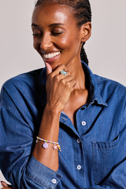 Anillo Edición Limitada Polly Pocket™ Pool Party Alex+Ani ORIGINAL Joyeria Original Licencia Mattel