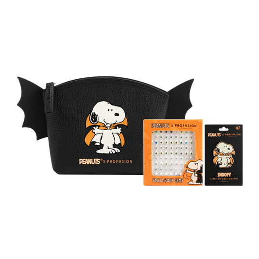 Snoopy Halloween bolsa cosmetica con gemas
