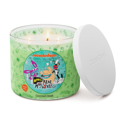 Aaahh!! Real Monsters Nickelodeon 3-Wick Candle - vela prendida