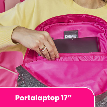 Mochila Barbie negra de Glitter