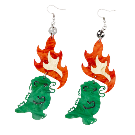 ⚠️PREVENTA IMPORTACIÓN Aretes Se enviará aprox 7-10 días habiles después de su compra Chibi Godzilla