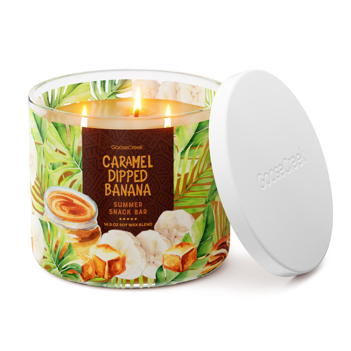 Goose Creek Caramel Dipped Banana - vela prendida