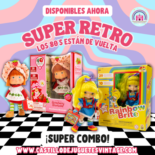 Combo Coleccionable Rosita Fresita + Rainbow Brite 14 cms con sorpresas