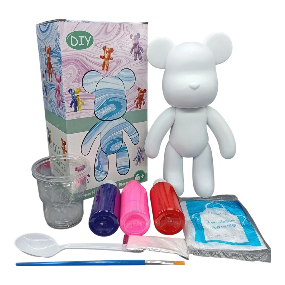 Fluid Bear DIY - Oso para Pintar con Pintura Fluida 26 cm