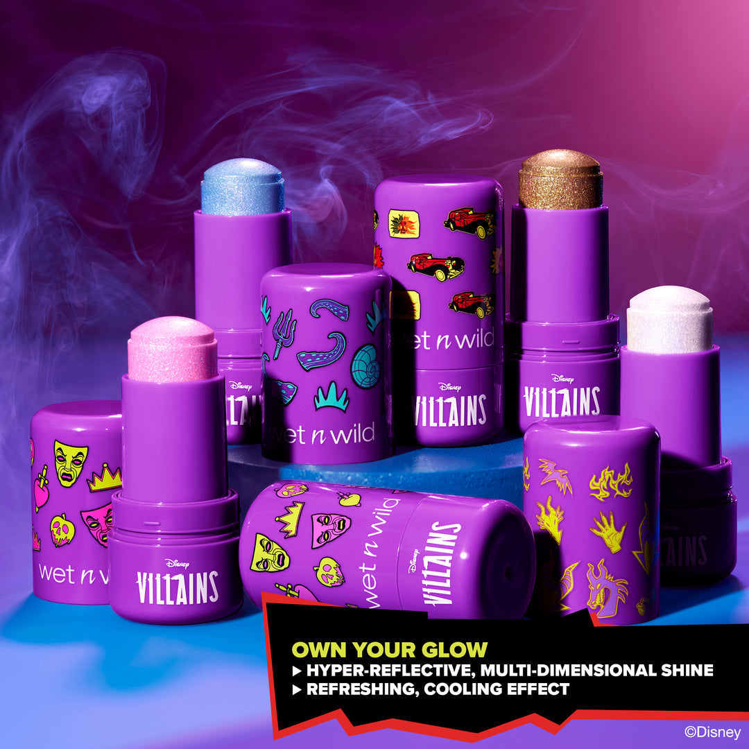 ⚠️ PREVENTA Maquillaje Disney Villains Highlighter Iluminador en barra Unpredictable