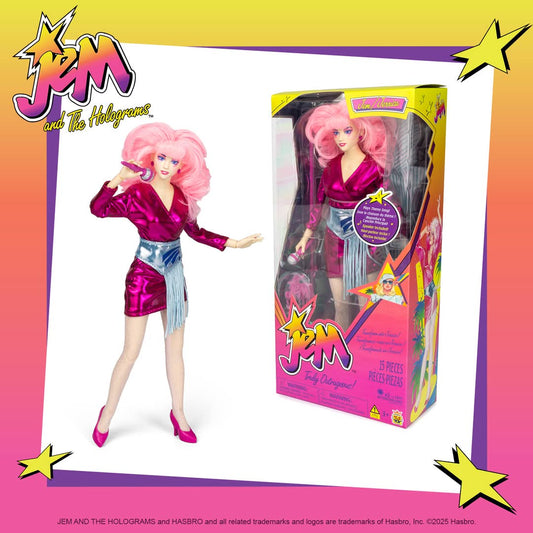 *caja con detalle estetico* Jem and the Holograms muñeca retro Loyal subjects año 2025 (musical)