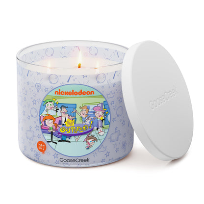 Fairly Odd Parents Nickelodeon 3-Wick Candle - vela prendida
