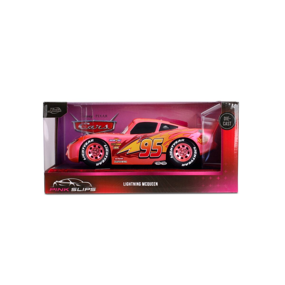 Jada Diecast Escala 1:24 Rayo McQueen Rosa Cars Pink Slips