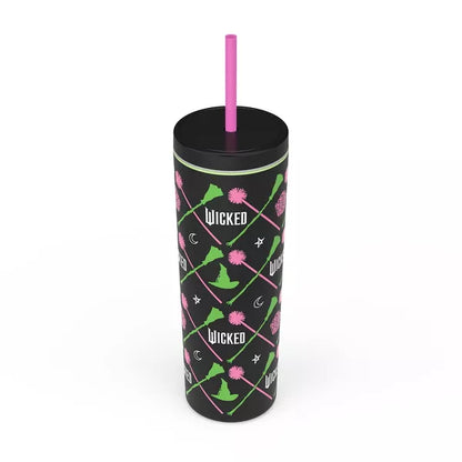 Wicked Tumbler plástico 20oz official merch Negro