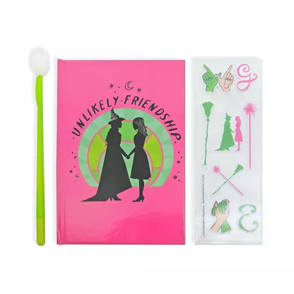 Libreta Wicked con pluma y stickers Glinda y Elphaba DIY