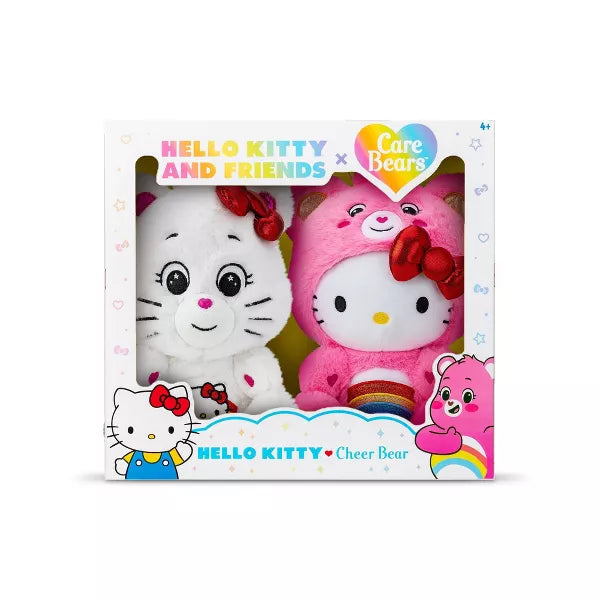 Set de 2 Peluches: Hello Kitty Loves Cheer Bear