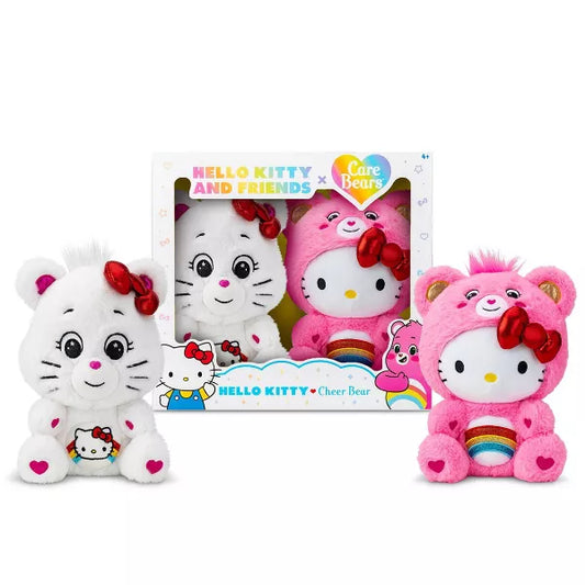 Set de 2 Peluches: Hello Kitty Loves Cheer Bear