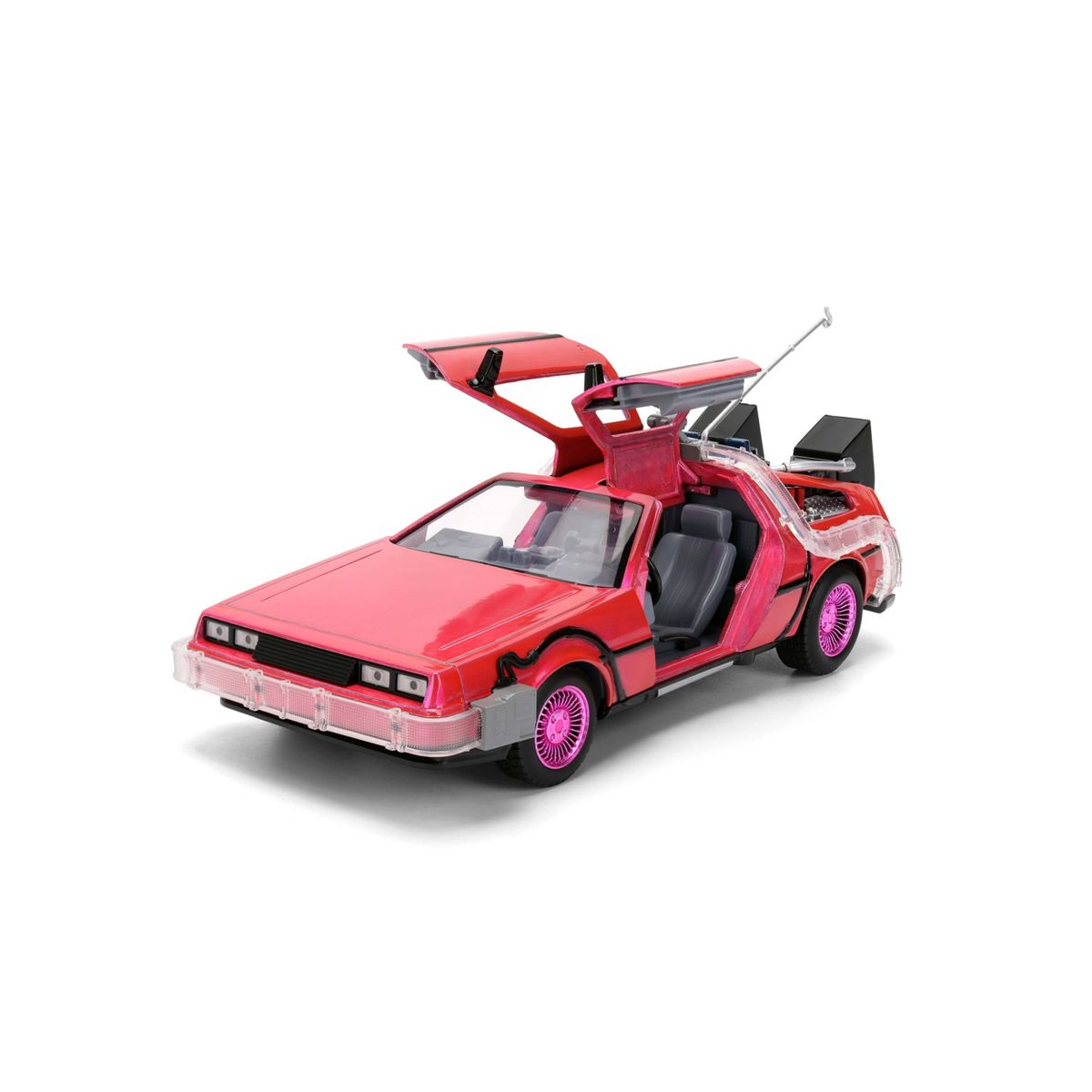 Jada Diecast Escala 1:24 DeLorean Rosa Back to the Future