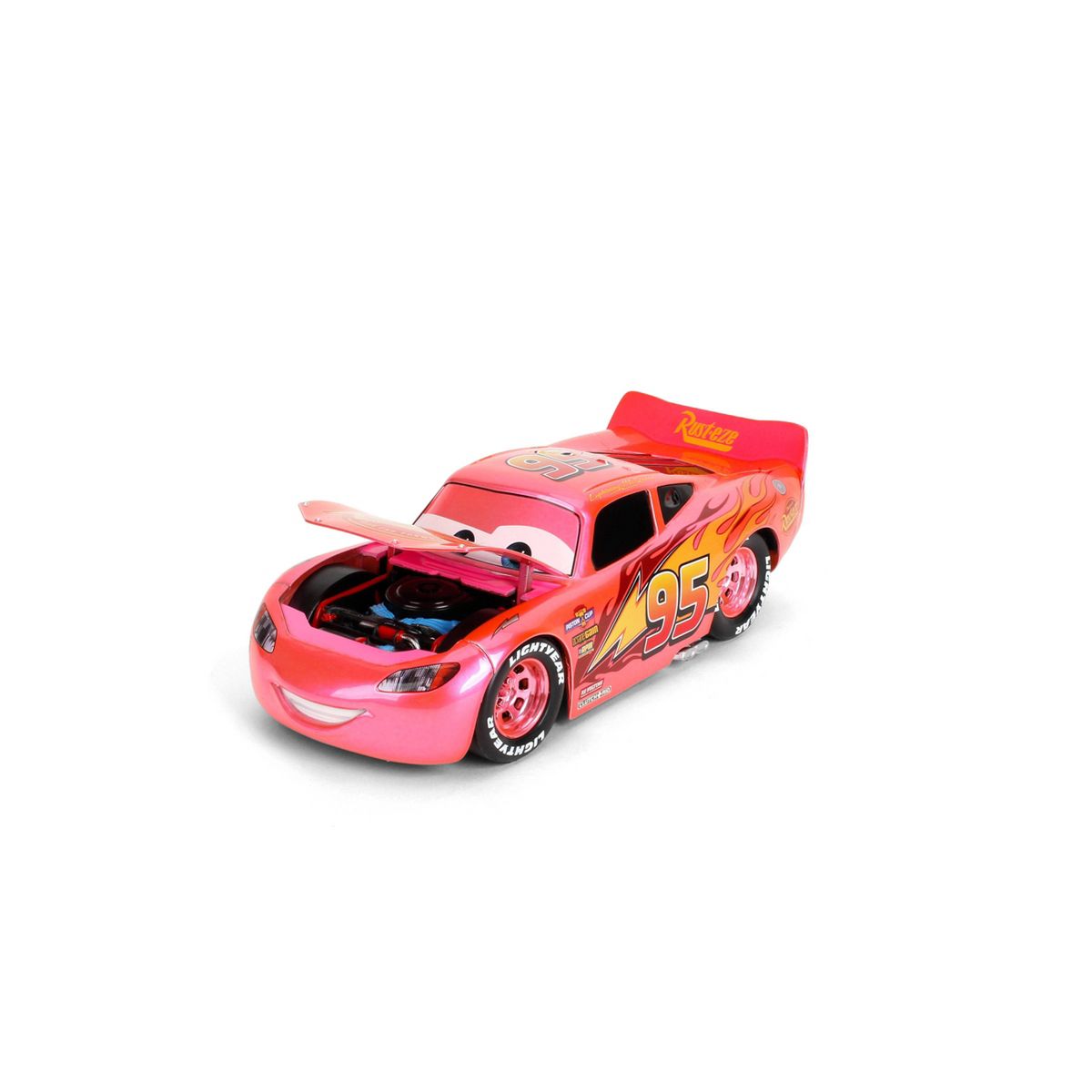 Jada Diecast Escala 1:24 Rayo McQueen Rosa Cars Pink Slips