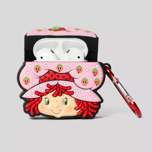 Rosita Fresita Case Airpods Gen 1 y 2 Strawberry Shortcake Earbuds funda para audífonos