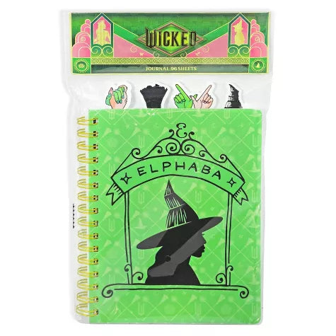 Libreta Wicked Elphaba con separadores. 96 hojas DIY