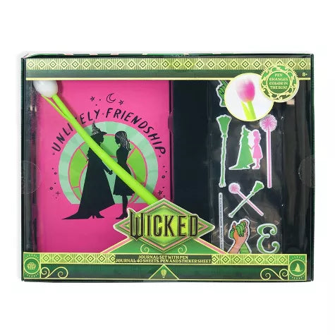 Libreta Wicked con pluma y stickers Glinda y Elphaba DIY
