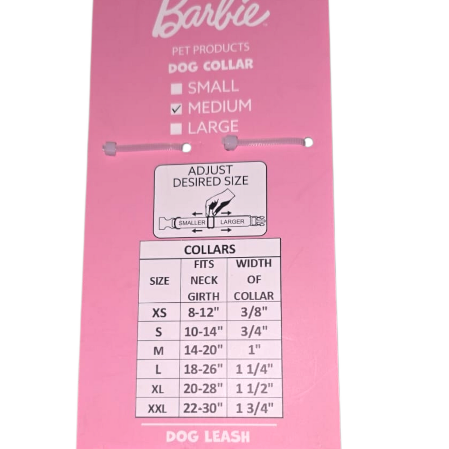 Collar y Correa Para Mascota Barbie Buckle Down Mediano
