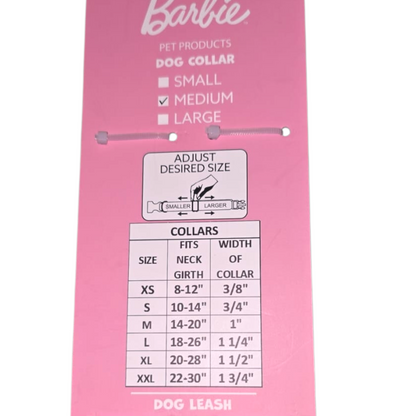 Collar y Correa Para Mascota Barbie Buckle Down Mediano