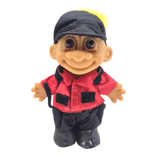 Troll Vintage Russ 11 cms años 90s Amarillo Jinete ecuestre