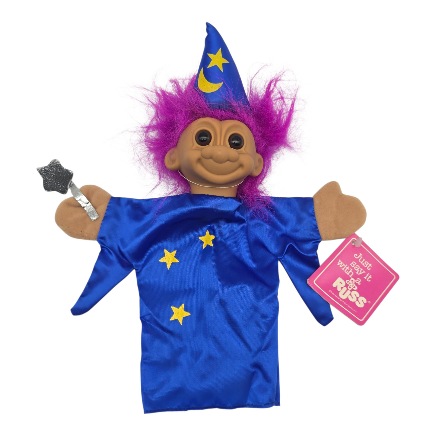 Troll Vintage Russ años 90s Hand Puppet Títere Mago