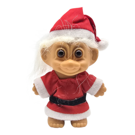 Troll Vintage Russ 8 cms años 90s Santa Claus Ornamentos