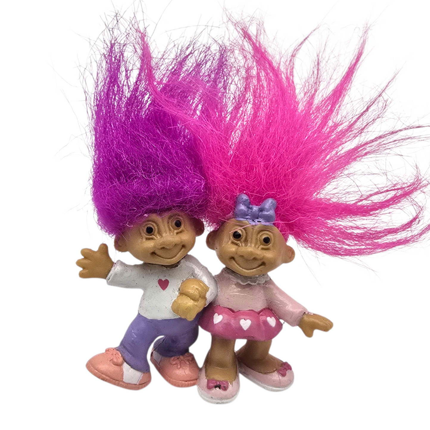 Troll Vintage Russ años 90s Figurin 5 cms tomados del brazo