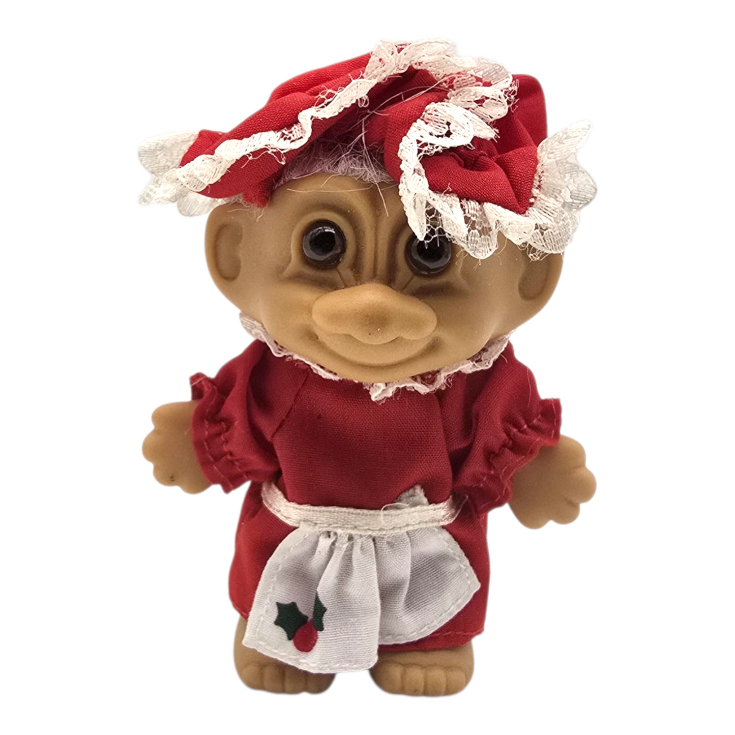 Troll Vintage Russ 8 cms años 90s Señora Claus