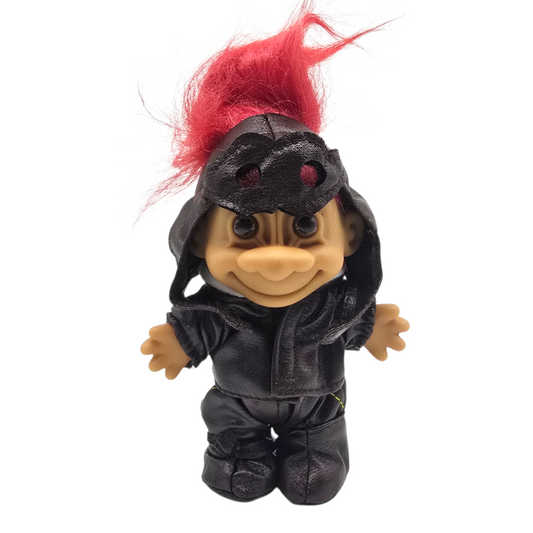 Troll Vintage Russ 11 cms años 90s Piloto Aviador Rojo