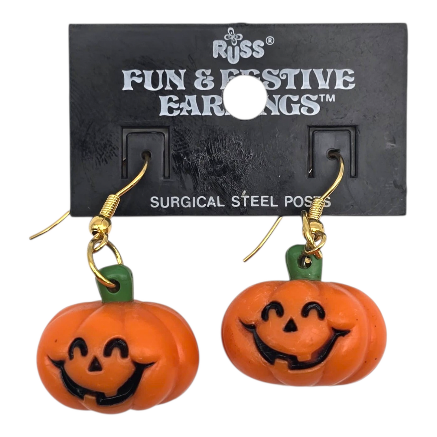 Aretes Vintage Russ años 90s Halloween Calabaza