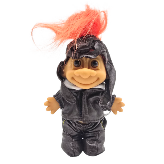 Troll Vintage Russ 11 cms años 90s Piloto Aviador Naranja