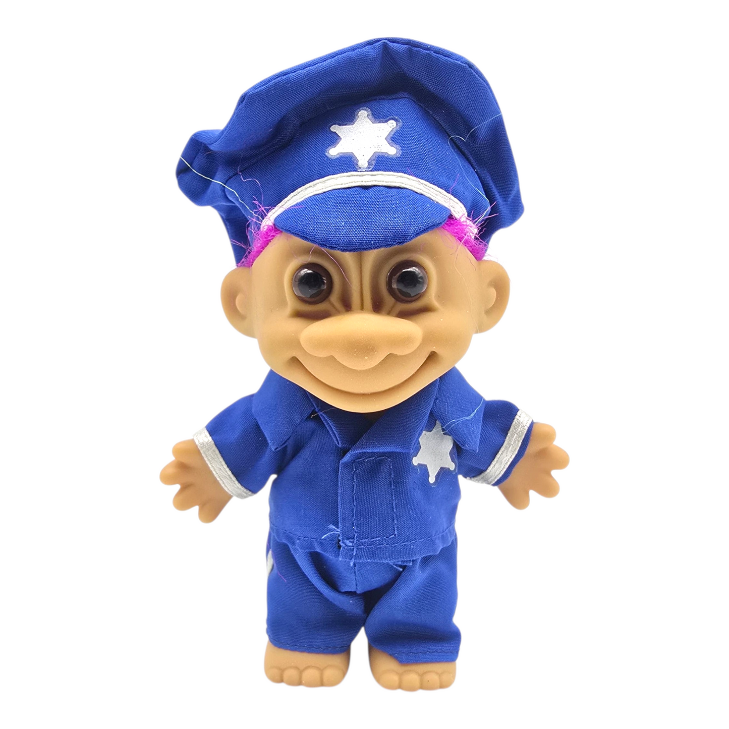 Troll Vintage Russ 11 cms años 90s Policía Morado