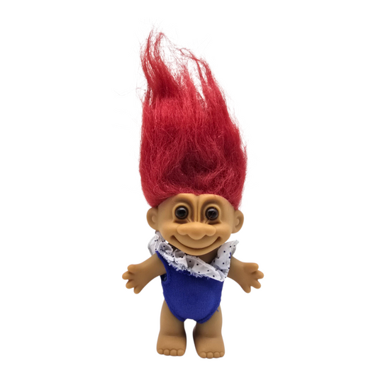 Troll Vintage Russ 11 cms años 90s Traje de baño Rojo