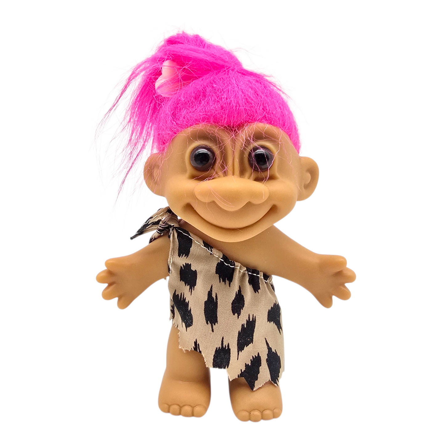Troll Vintage Russ 11 cms años 90s Cavernicola Rosa
