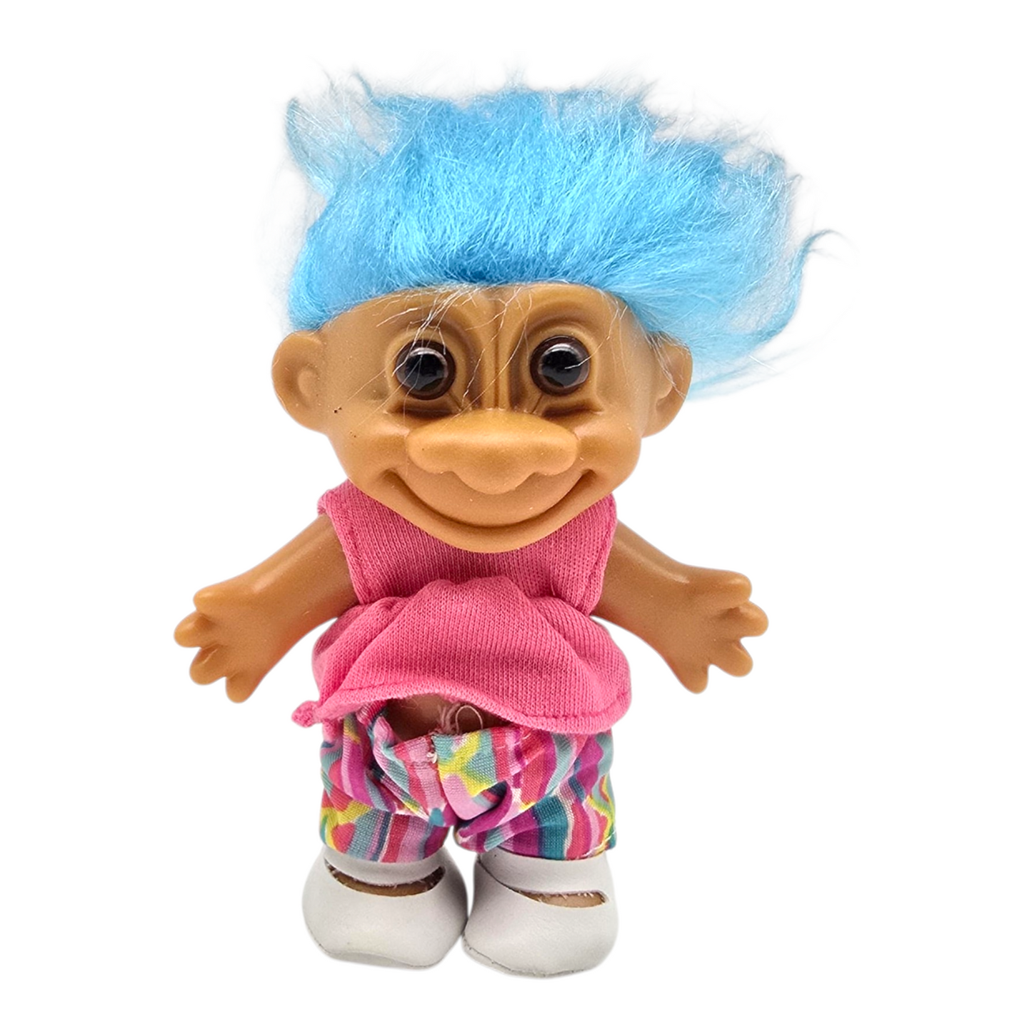 Troll Vintage Russ 11 cms años 90s Azul Ropa neon