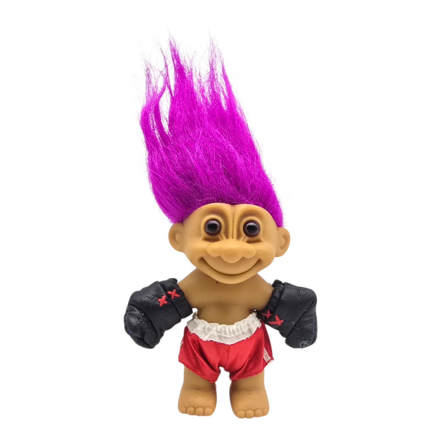 Troll Vintage Russ 11 cms años 90s Boxeador Morado