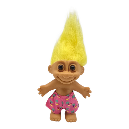 Troll Vintage Russ 11 cms años 90s Trunks Amarillo